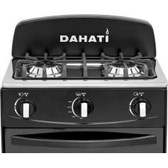 купить в Запорожье Газовая двухконфорочная плита DAHATI 2000-22B BLACK/STEEL чугунная решетка в Запорожье